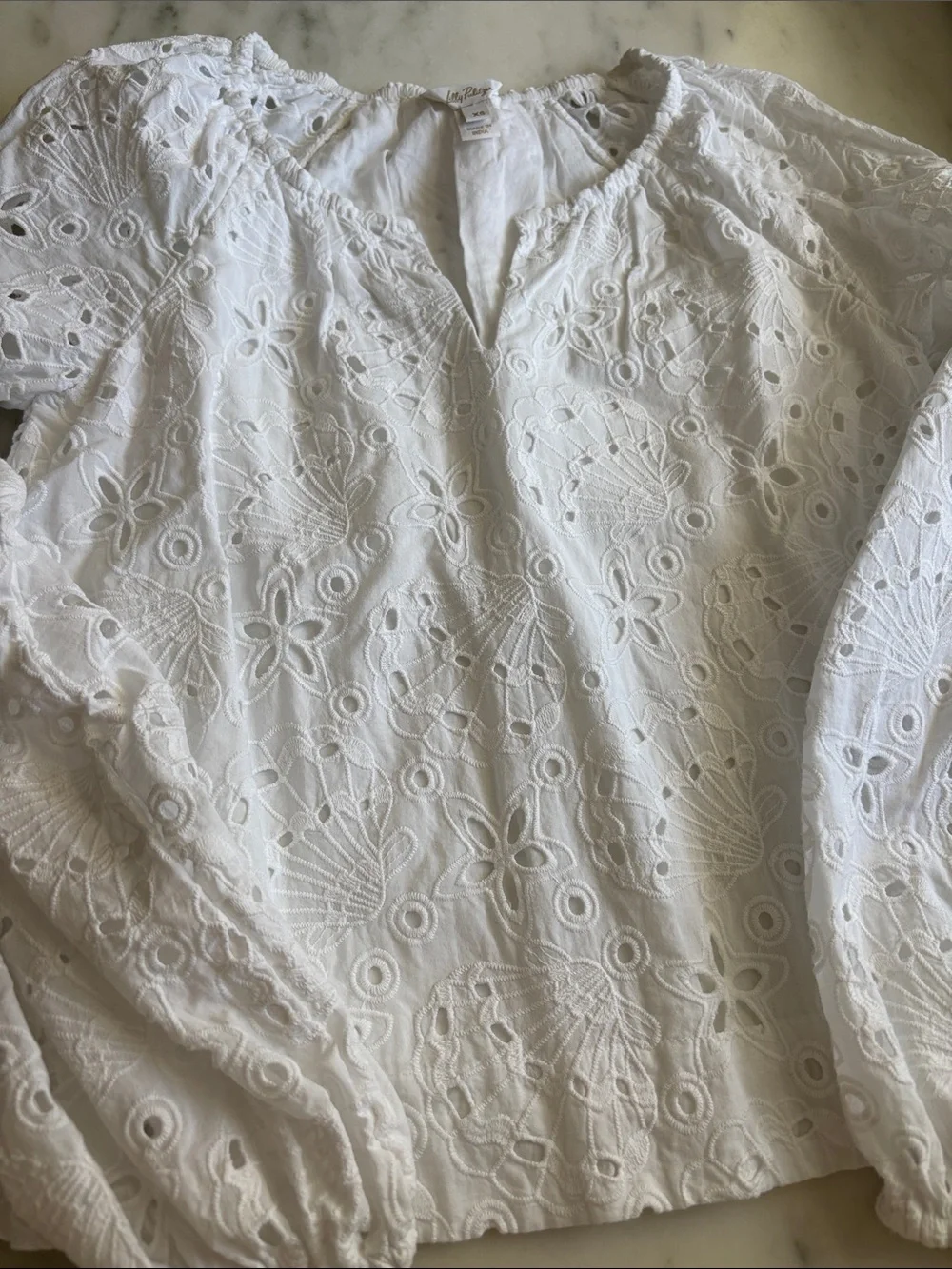 Lilly Pulitzer Maisha Eyelet Top XS - Picture 2 of 4